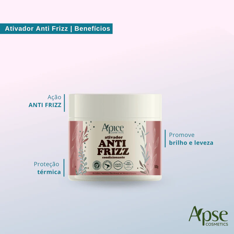 Ativador ANTI FRIZZ 500g  - No Poo / Low Poo - Ação Condicionante - Image 2
