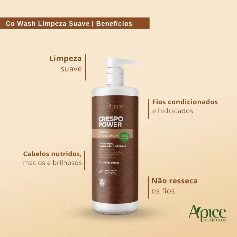 Co Wash Limpeza Suave Crespo Power 1000 ml - Image 3