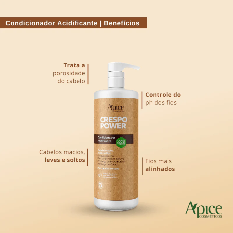 Condicionador Crespo Power Acidificante 1000ml - Image 3