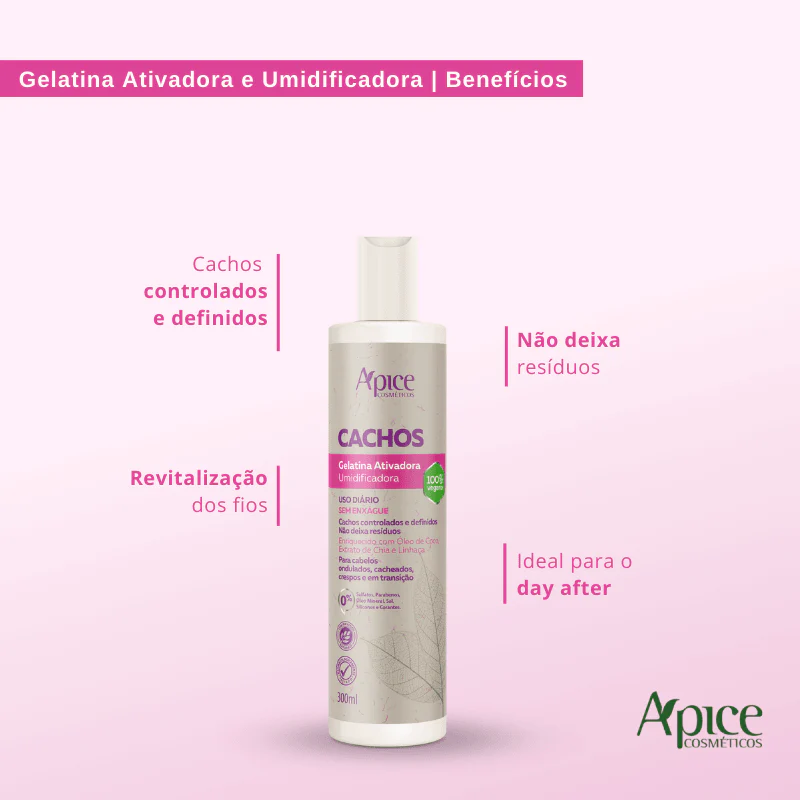 Kit Ativador e Modelador Cachos, Gelatina Ativadora Cachos e Acqua Cream (3 itens) - Image 3