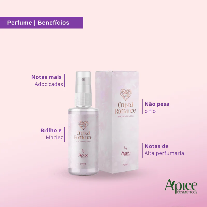 Kit Ativador e Modelador Cachos, Gelatina Ativadora Cachos e Perfume Crystal Romance (3 itens) - Image 2