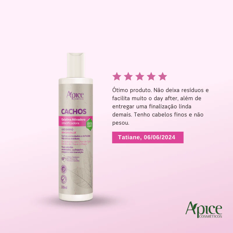 Kit Ativador e Modelador Cachos, Gelatina Ativadora Cachos e Perfume Crystal Romance (3 itens) - Image 7