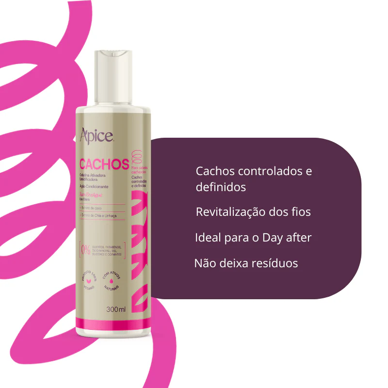 Kit Cachos Essence - Shampoo, Condicionador, Gelatina, Refil Ativador, Ativador e Máscara (6 ITENS) - Image 7