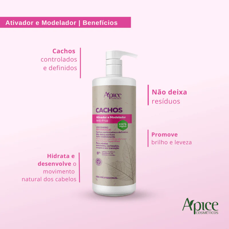 Kit Cachos - Shampoo, Máscara e Ativador de Cachos (3 itens) - Image 5