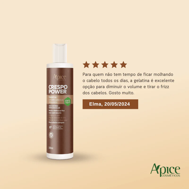 Kit Creme de Pentear Crespo Power, Gelatina Ativadora Crespo Power e Acqua Cream (3 itens) - Image 5
