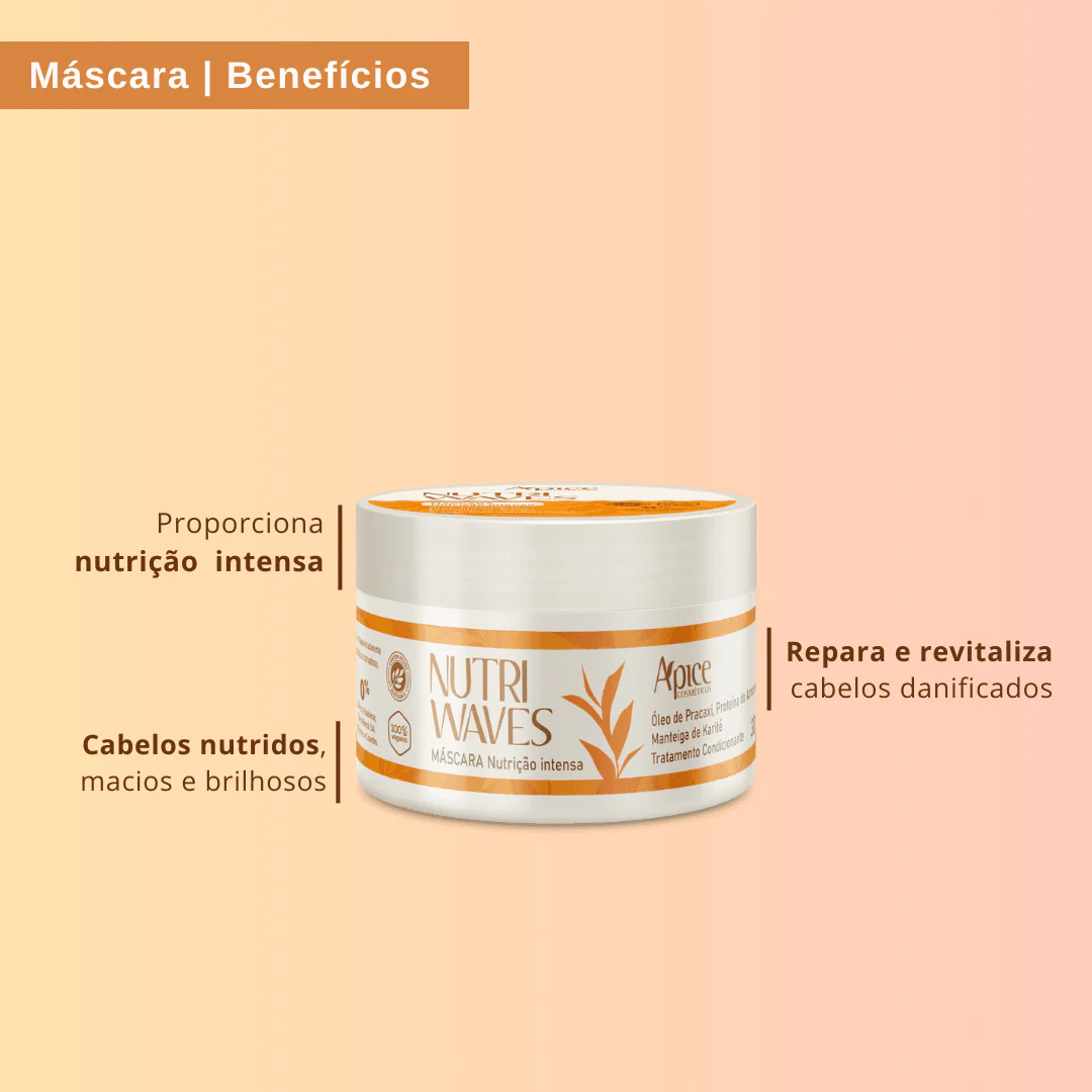 Kit Onduladas Nutri Waves - Shampoo, Condicionador, Máscara e Creme de Pentear (4 ITENS) - Image 2