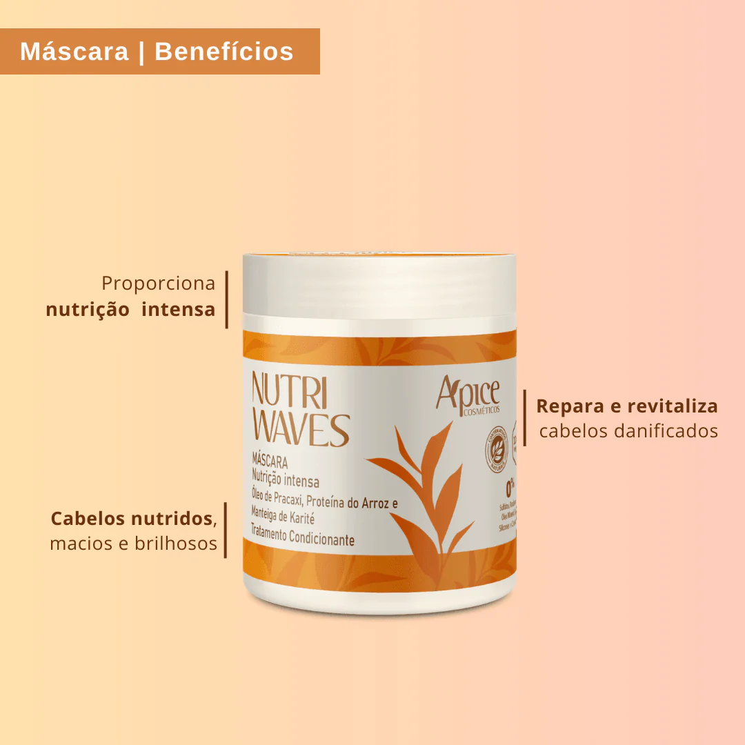 Kitão Onduladas Nutri Waves - Shampoo, Condicionador, Máscara e Creme de Pentear (4 itens) - Image 6