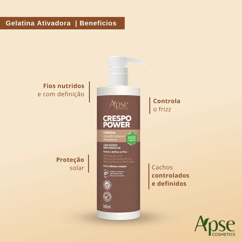 Kitão Crespo Power - Higienização + Finalização (Shampoo, Co Wash, Condicionador, Creme, Gelatina e Mousse) - 6 itens - Image 7